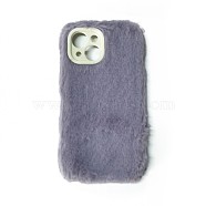 Warm Plush Mobile Phone Case for Women Girls, Plastic Winter Camera Protective Covers for iPhone14, Medium Purple, 15.4x8x1.4cm(COHT-PW0001-06D-05)