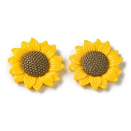 Opaque Resin Cabochons, Sunflower, Gold, 6x30mm(RESI-H146-02B)