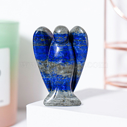 Natural Lapis Lazuli Angel Figurine Display Decorations, Reiki Energy Stone Ornaments, 50x35mm(G-PW0007-060R)