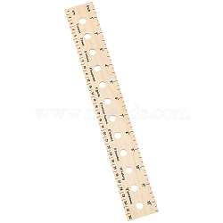 Pine Wood Plant Seed Spacing and Interval Rulers, BurlyWood, 32x4.35x0.4cm(AJEW-WH0083-101A)