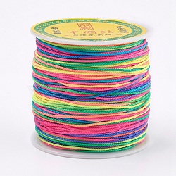 Polyester Cord, Colorful, 0.8mm, about 87.48 yards(80m)/roll(OCOR-P008-10)
