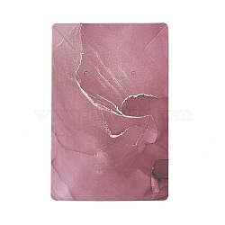 Hot Stamping Cardboard Paper Jewelry Display Cards, for Hanging Earring & Necklace, Rectangle, Pale Violet Red, 9x6x0.04cm, Hole: 1.6mm(CDIS-A005-01E)