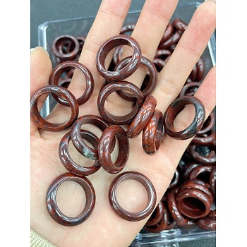 Natural Brecciated Jasper Finger Rings, Inner Diameter: 17~20mm