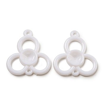 Opaque Acrylic Links, Flower, Flower, 30.5x28x3.5mm, Hole: 2mm, about 588pcs/500g
