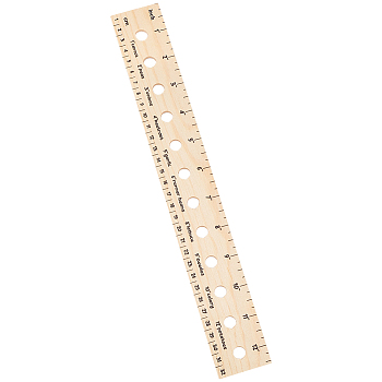 Pine Wood Plant Seed Spacing and Interval Rulers, BurlyWood, 32x4.35x0.4cm