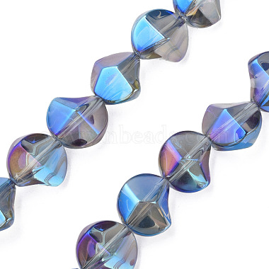 Sandy Brown Twist Glass Beads