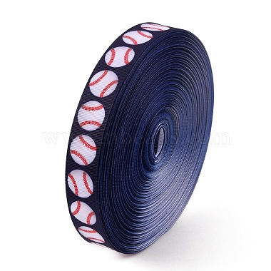 Baseball Pattern Heat Transfer Polyester Ribbons(OCOR-WH0066-65B)-2