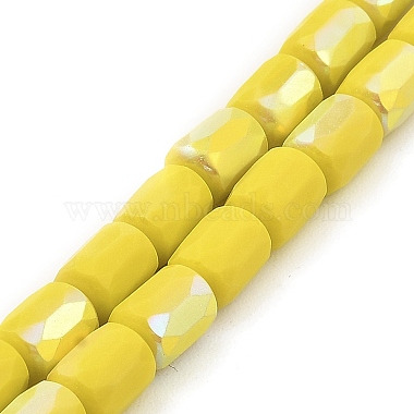 Frosted Imitation Jade Glass Beads Strands(GLAA-P058-07B)-2