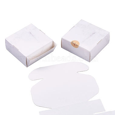 Marble Pattern Foldable Creative Kraft Paper Box(CON-CJ0001-05)-4