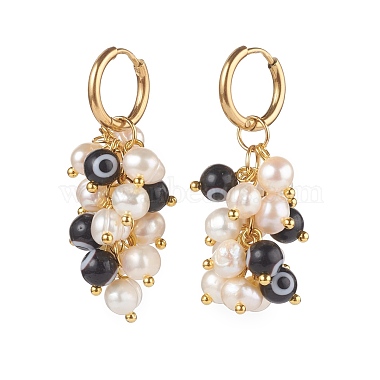 Natural Pearl Cluster Earrings(EJEW-JE04515)-2