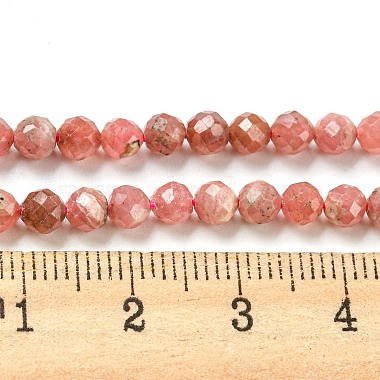 rhodonite naturelles brins de perles(G-F509-41-4mm)-7