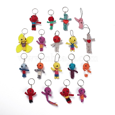 Mixed Color Human Cotton Keychain