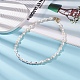 Natural Pearl Beaded Necklace with Word Golden Acrylic Beads for Women(NJEW-JN03850)-2