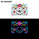 Masque avec motif de fleurs tatouages d'art corporel lumineux(LUMI-PW0001-135D)-1