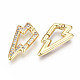 Brass Micro Pave Clear Cubic Zirconia Twister Clasps(ZIRC-S067-122-NF)-2