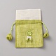 3d sacs &agrave; cordon en tissu brod&eacute; de fleurs(ABAG-WH0048-88E)-1