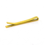 Alloy Hair Bobby Pins, Doll Decorations, for Doll Making Supplies, Yellow, 15x1x2mm(DIY-WH0304-038B-02)
