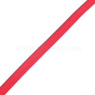 Polyester Ribbon, Webbing Garment Sewing Accessories, Crimson, 3/8 inch(10mm), 0.5mm thick(OCOR-WH0072-04F)