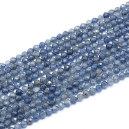 Natural Iolite/Cordierite/Dichroite Beads Strands, Faceted, Round, 2.5mm, Hole: 0.4mm, about 147pcs/strand, 15.55 inch(39.5cm)(X-G-G823-15-2.5mm)