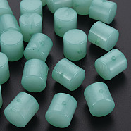 Imitation Jelly Acrylic Beads, Column, Medium Aquamarine, 14.5x14.5mm, Hole: 1.8mm, about 200pcs/500g(MACR-S373-88-E02)