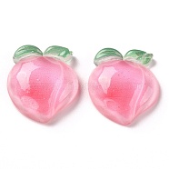 Transparent Resin Decoden Cabochons, Peach, Pink, 19.5x18x6mm(CRES-J046-03I)