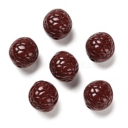 Opaque Acrylic Beads, Turtle Shell, Dark Red, 10~11x12mm, Hole: 1.8mm, about 625pcs/500g(OACR-G037-01A)