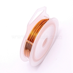 Round Copper Craft Wire, Peru, 20 Gauge, 0.8mm, about 10m/roll(CWIR-WH0001-0.8mm-15)