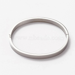 304 Stainless Steel Bangles, Stamping Blank Tag, Stainless Steel Color,  Inner Diameter: 2x2-3/8 inch(5x6cm)(STAS-I169-03A-P)