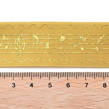 15 Yards 3 Colors Single Face Gold Stamping Polyester Satin Ribbon(SRIB-XCP0001-22)-4