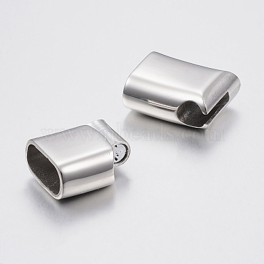 Rectangle Smooth Surface 304 Stainless Steel Magnetic Clasps with Glue-in Ends(STAS-I037-33)-3