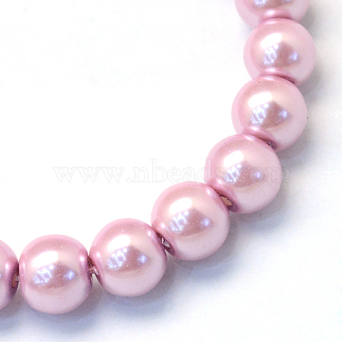 cuisson peint perles de verre nacrées brins de perles rondes(HY-Q330-8mm-47)-2