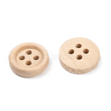 12677 Round wooden 2 hole button mixed set of 20 