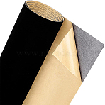 Self Adhesive Velvet Flocking Fabric, for Jewelry Drawer Craft Fabric Peel Stick, Black, 25x0.08cm(OCOR-BC0001-58B-07)
