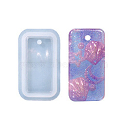 DIY Pendant Silicone Molds, Resin Molds, For UV Resin, Epoxy Resin Jewelry Making, Rectangle, 62.5x37x8.5mm(SIMO-H009-08F)