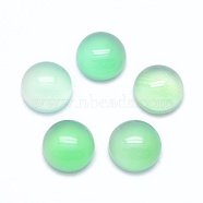 Natural Agate Cabochons, Flat Round, Dyed & Heated, 8x3~4mm(G-E492-H-22)