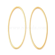 Brass Linking Rings, Cadmium Free & Lead Free, Long-Lasting Plated, Oval, Real 24K Gold Plated, 25x10x1mm, Inner Diameter: 23.6x9mm(KK-M250-23E-G)