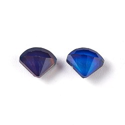 Faceted Glass Cabochons, Mood Cabochons(Color will Change with Different Temperature), Diamond, Colorful, 6.2x7.3x3.4mm(GLAA-E411-09B)