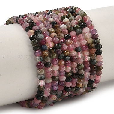 colliers de perles de tourmaline multicolores naturelles(G-P279-77-4mm)-2