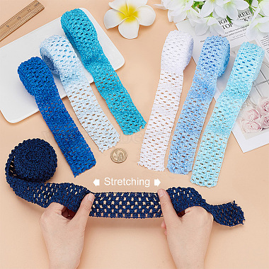 14M 7 Style Blue Series Elastic Crochet Headband Ribbon(OCOR-BC0005-36)-3