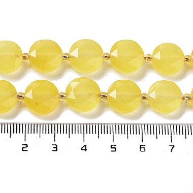 естественный желтый агат бисер нитей(G-NH0004-043)-5