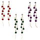 3 Pairs 3 Colors Rhinestone Dangle Stud Earrings(EJEW-AN0003-76)-1