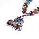 Natural & Synthetic Gemstone and Labradorite Pendant Necklaces(NJEW-G324-A07)-2