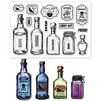 Custom Summer Theme PVC Plastic Clear Stamps, for DIY Scrapbooking, Photo Album Decorative, Cards Making, Bottle, 160x110mm(DIY-WH0631-0297)