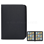 9-Grid PU Leather Photo Albums with Zipper, Photo Books, Rectangle, Black, 34.2x26x4cm(AJEW-WH0696-877)