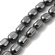 Electroplated Synthetic Non-magnetic Hematite Beads Strands, Oval, 9.5x8x6mm, Hole: 0.9mm, about 42pcs/strand, 15.94''(40.5cm)(G-Q1009-A02-01)