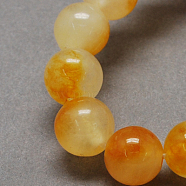Two Tone Natural Jade Bead Strands, Dyed, Round, Sandy Brown, 8mm, Hole: 1mm, about 48pcs/strand, 14.9 inch(G-R165-8mm-03)