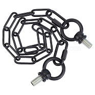 AHANDMAKER Iron Hook Rings Set, for Light Fixture, with Screw, Iron Hanging Chains and Screw Carabiner Lock Charms, for fluorescent lamp, Soldered, Chandelier Accessories, Mixed Color, 500mm(FIND-GA0001-69)