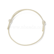 Korean Waxed Polyester Cord Bracelet Making, Beige, Adjustable Diameter: 40~70mm(AJEW-JB00011-02)