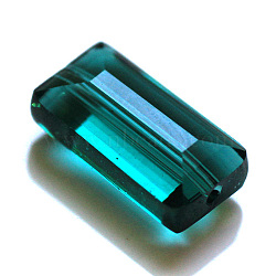 K9 Glass, Imitation Austrian Crystal Beads, Grade AAA, Faceted, Rectangle, Dark Cyan, 4.55x8x3mm, Hole: 0.7~0.9mm(SWAR-F081-5x8mm-24)