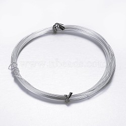Round Aluminum Craft Wire, for Beading Jewelry Craft Making, Gainsboro, 18 Gauge, 1mm, 10m/roll(32.8 Feet/roll)(AW-D009-1mm-10m-21)